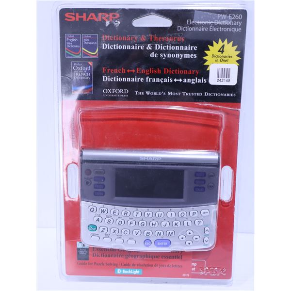 DICTIONAIRE ET DICTIONAIRE DE SYNONYMES SHARP PW-E260