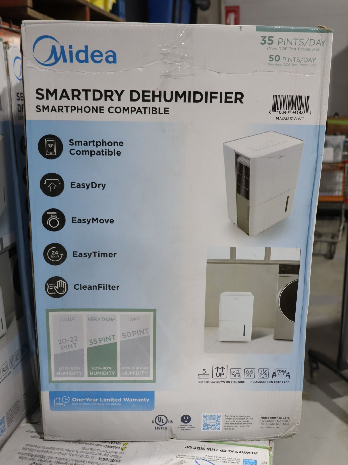 MIDEA SMART DEHUMIDIFIER MAD35S1WWT - Continental Auctioneers