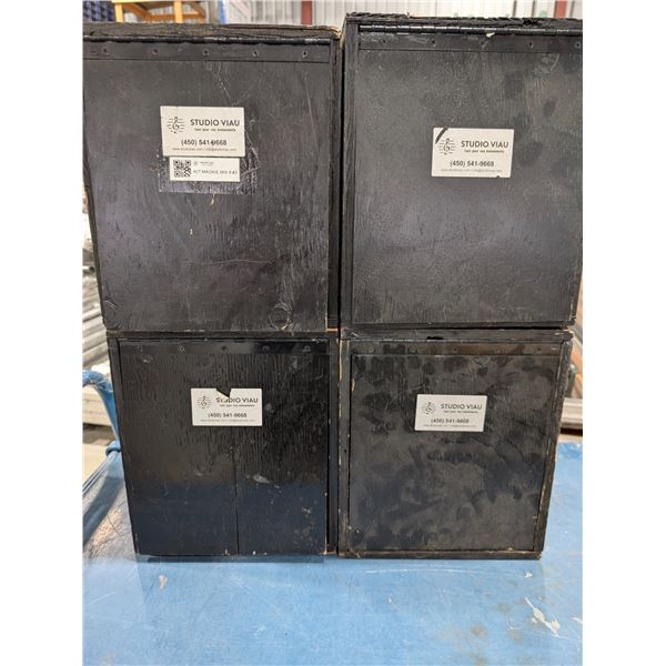 LOT DE 4 BOÎTES EN BOIS 11"x8"x12"