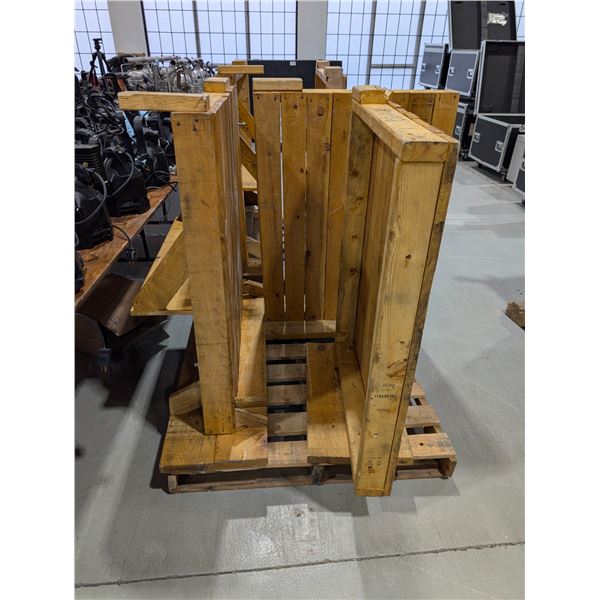 LOT DE 5 BARRIÈRES DE SCÈNE / GESTION DES FOULES EN BOIS