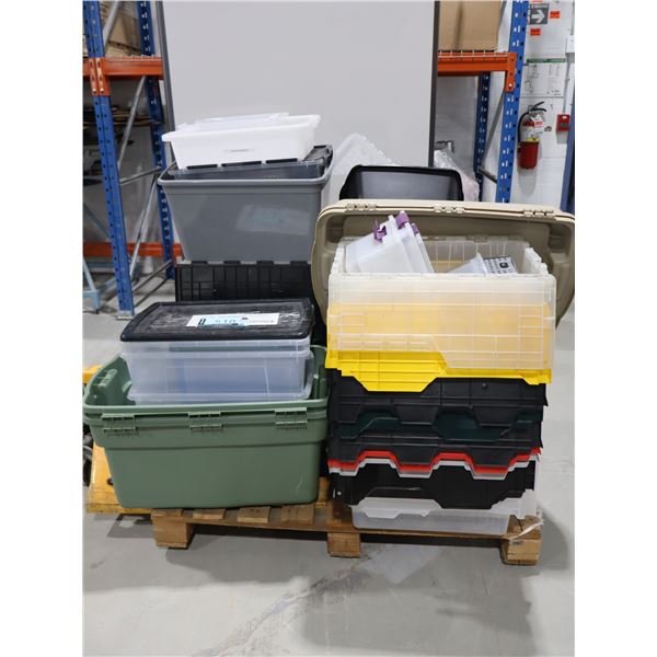 LOT DE 60+ BACS EN PLASTIQUE ASST.