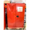 Image 1 : CABINET POUR PRODUITS INFLAMABLES ZENITH 43"x18"x66" (ROUGE) *AVEC BOSSES*