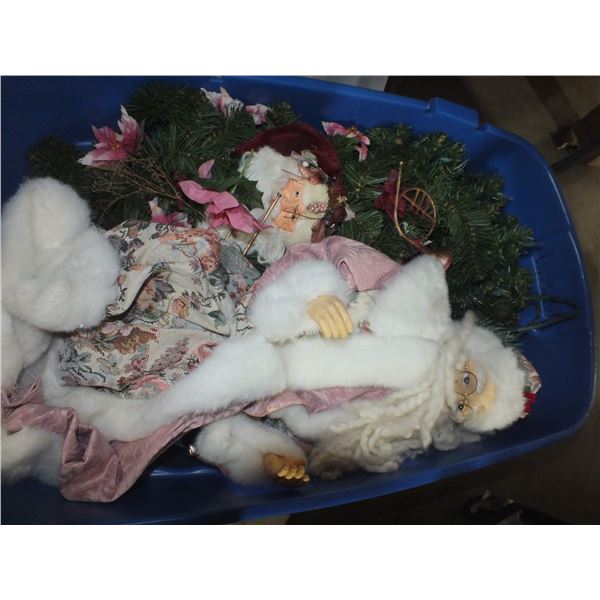 Tote Of Christmas Decorations (Ni)