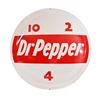 Image 1 : Dr. Pepper Tin Advertising Button Sign c.1953