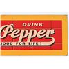 Image 3 : Dr. Pepper Red Brick Tin Advertising Sign