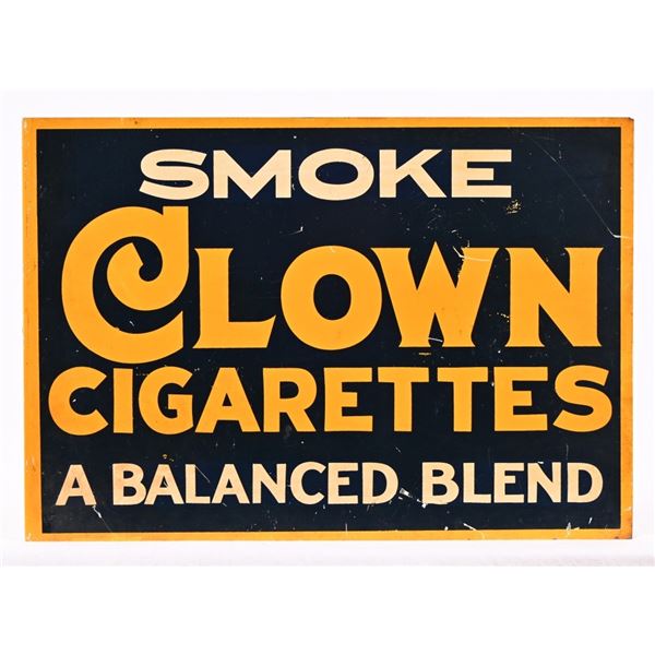 Clown Cigarettes Tin Flange Sign