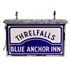 Image 1 : Threlfalls Blue Anchor Inn Reverse Milk Glass Sign
