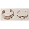 Image 2 : (2) Navajo Silver & Turquoise Cuff Bracelets