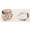 Image 5 : (2) Navajo Silver & Turquoise Cuff Bracelets