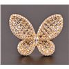 Image 1 : Ladies Diamond 18K Yellow Gold Butterfly Ring