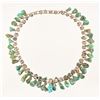 Image 5 : Turquoise Stone Silver Necklace