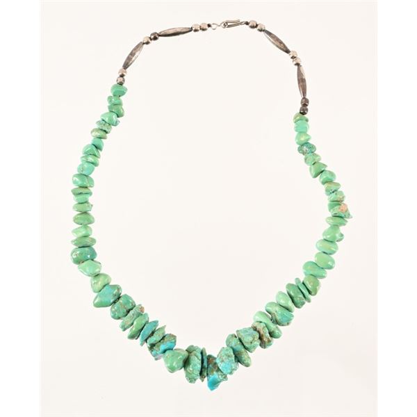 Turquoise Stone & Silver Necklace