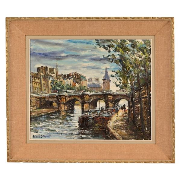 "Le Pont Neuf" Raymond Besse Original Oil Painting