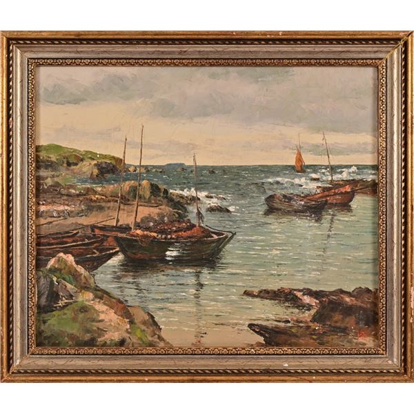 Original Italian Seascape Oil Painting