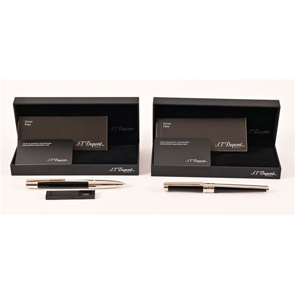 ST Dupont Defi Black Palladium 2-Pen Set