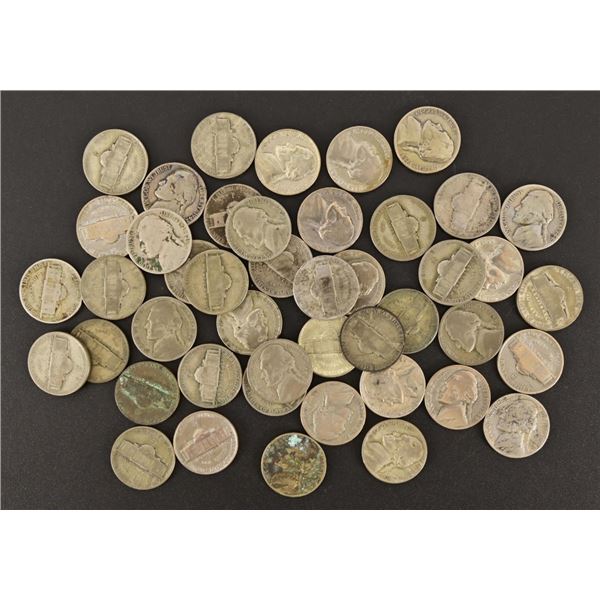 Collection of (45) WWII Nickels, Includes 1943 Set