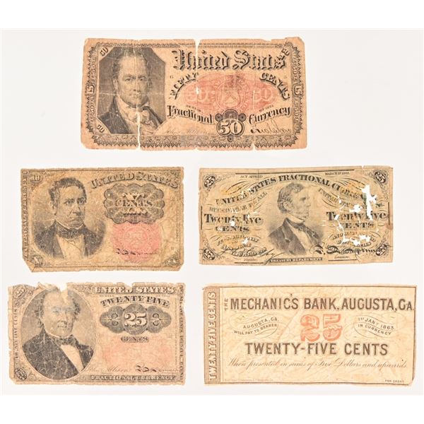 Collection Of Fractional Currency (5)