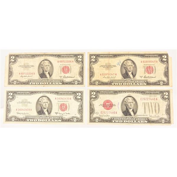 (4) Red Seal $2 Bills
