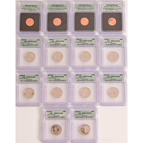 (14) ICG Lincoln Pennies And US State Quarters