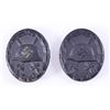 Image 1 : WW2 German Wound Badges Black (Pair)