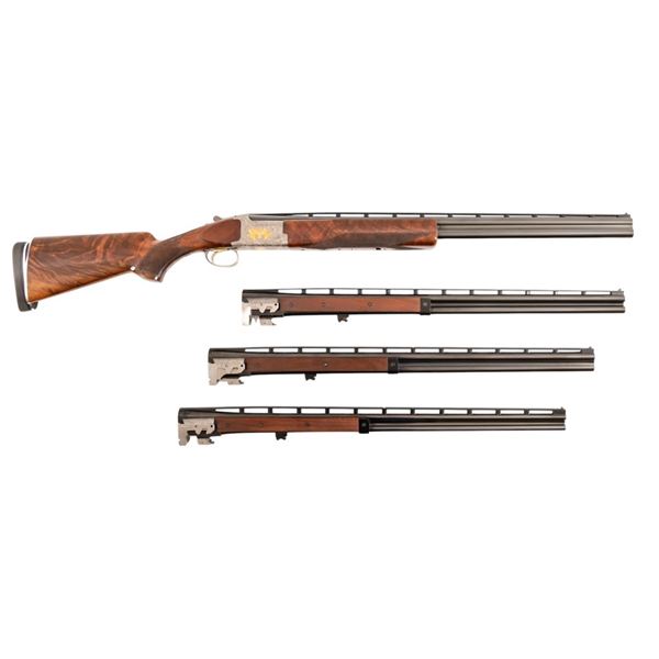 Engraved Deluxe Browning O/U Shotgun, 4 Barrel Set
