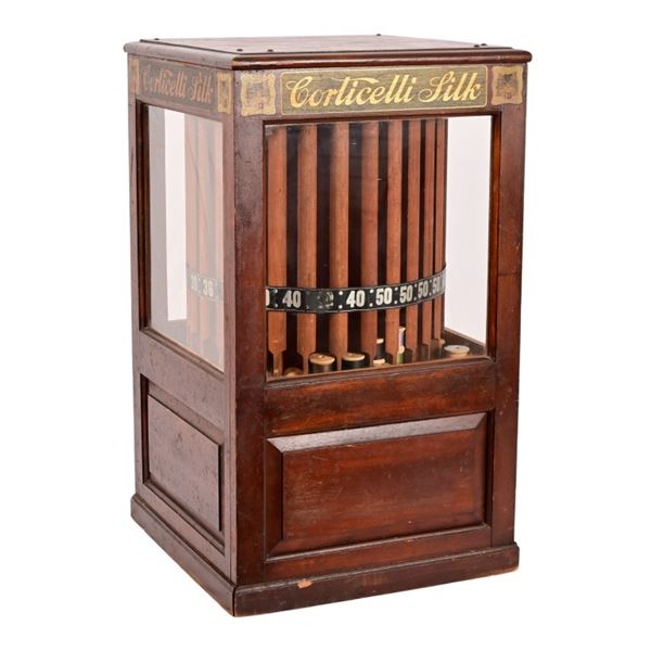 Antique Corticelli Silk Spool Cabinet