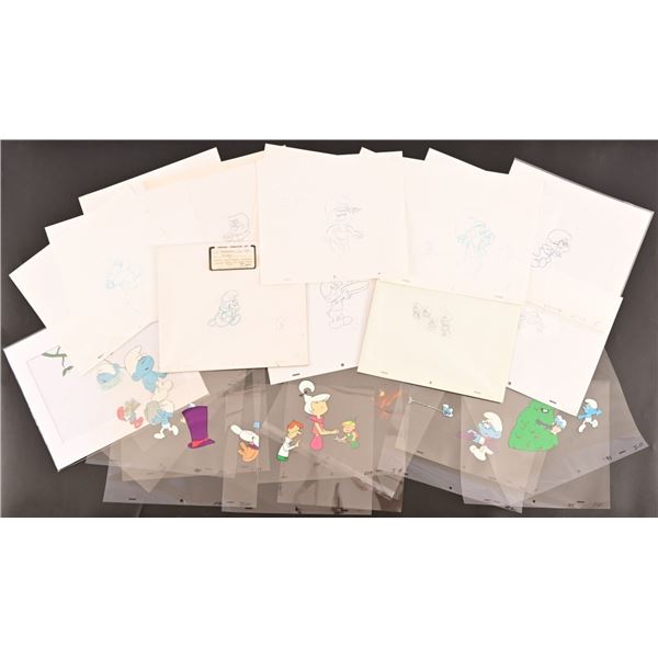 The Jetsons, Smurfs Original Sketches & Cells