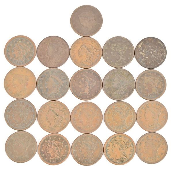 (22) U.S. Braided Hair Large Cents