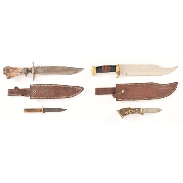 Collection of (4) Hunting Type Knives