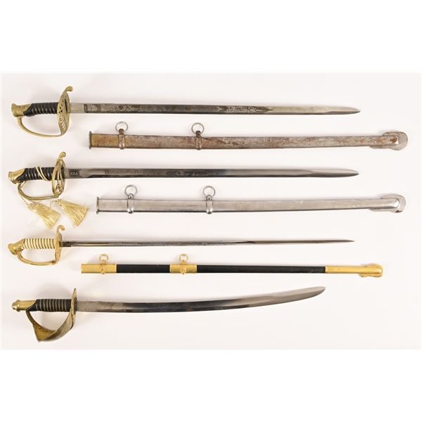 Collection of (4) Civil War Sword Reproductions