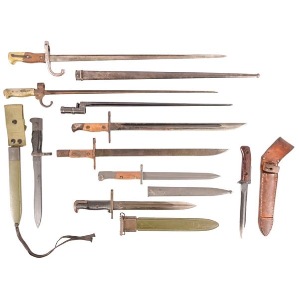 Collection of (9) Military Rifle Bayonets