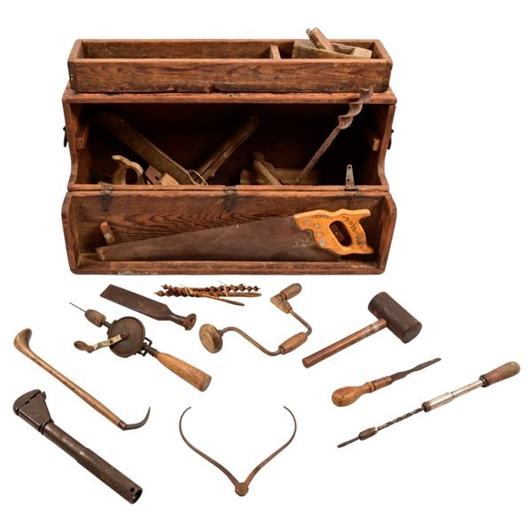 Antique Carpenter Toolbox w/Tools