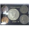 Image 1 : 1969-D US Year Set (UNC) Half Is 40% Silver