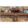 Image 1 : SHELF OF ORNAMENTS, CARVED FIGURES & CUCKOO CLOCK