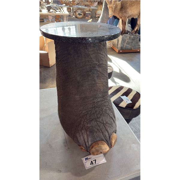 GRANITE/ELEPHANT LEG TABLE