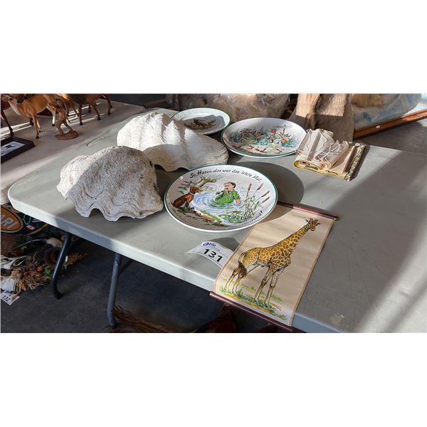 ASSORTED DECOR INC. PLATES AND SHELLS