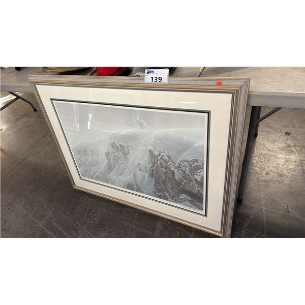 ARCTIC CLIFF - WHITE WOLVES BY ROBERT BATEMAN L.E.P. 6449/13000