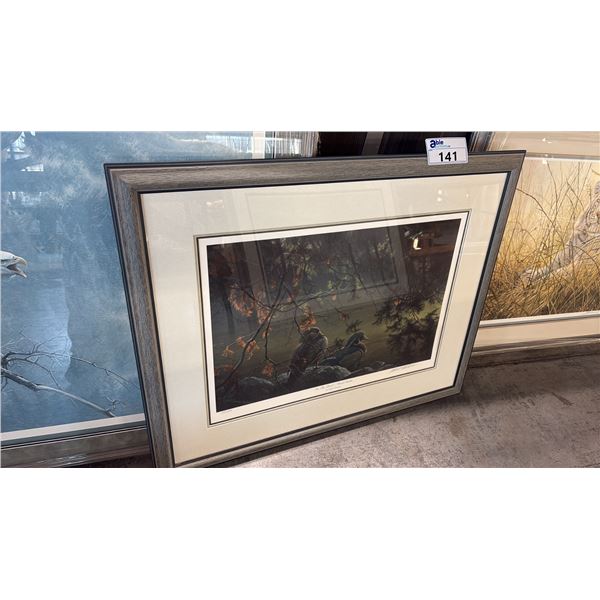 ON THE POND - WOOD DUCKS BY ROBERT BATEMAN L.E.P. 4331/4500
