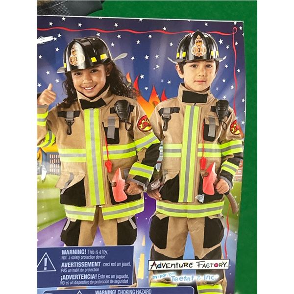Child’s Firefighter Costume, Size 7-8, by Adventure Factory with Accessories