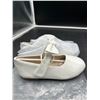 Image 3 : Felix & Flora Girl’s Ballerina Mary Jane Flat Shoes, White, Size 10M Toddler