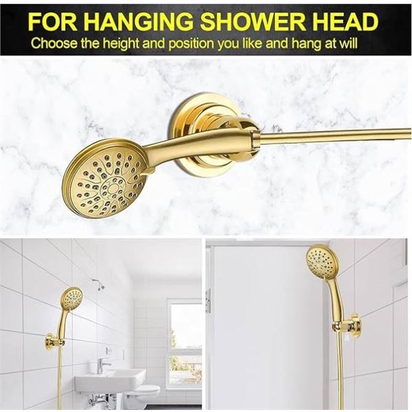 Aquaroyal Gold Shower Head Holder, Model B09C3YK1XS