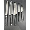 Image 3 : Skandia 5-Piece Knife Set with Black Handles