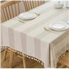 Image 1 : TruDelve Tablecloth Rectangular 60 x 120 Gray Cotton Blend
