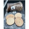 Image 2 : Pack of 20 Unfinished Wood Slices with Tree Bark for Crafts