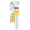 Image 1 : Woods 41366 Surge Protector with Overload Safety Feature, 6 Outlets, 2′ Cord, White