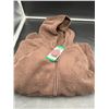 Image 2 : Sierra Designs XL Brown Hooded Fleece Jacket with Zipper Front