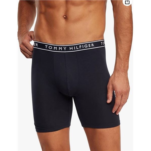 Tommy Hilfiger Men’s Cotton Stretch Boxer Briefs 4-Pack, Size M