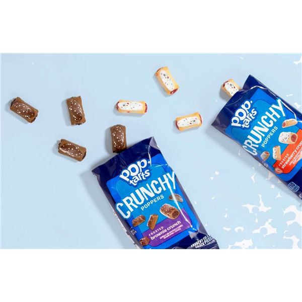 Pop-Tarts Crunchy Poppers Frosted Snack Bites, Strawberry And Brownie