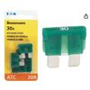 Image 1 : Bussmann (BP/ATC-30-RP) 30 Amp ATC Blade Fuse 4 Pack Qty 5