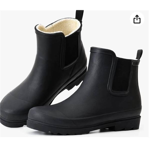 Tretorn Waterproof Chelsea Rubber Boots With Insulated Lining, Size 8